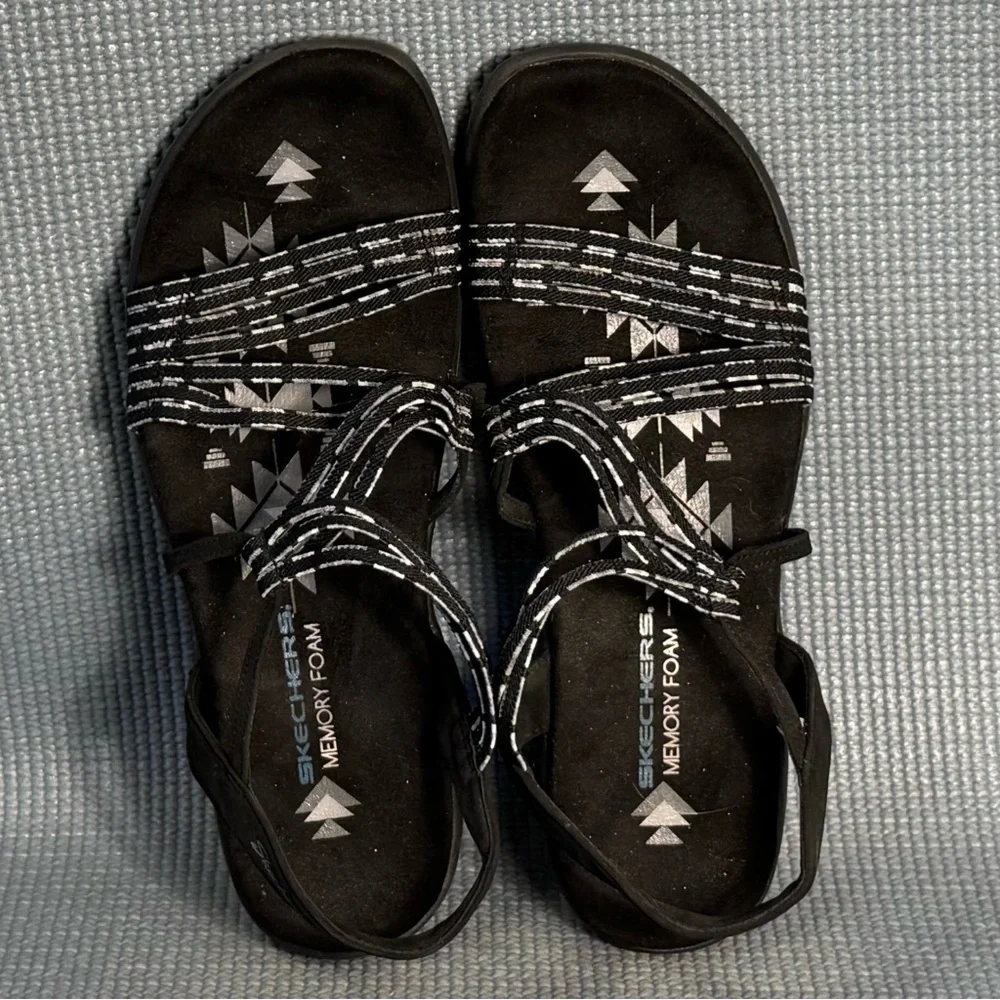 Skechers Women's Reggae Slim Stretch‎ Appeal Slingback Sandals Size 10